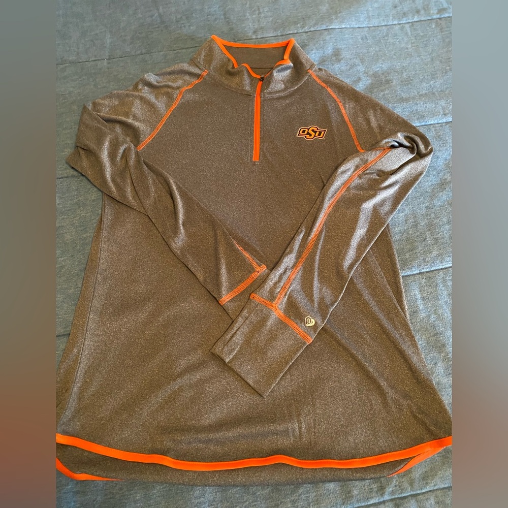OSU Gray and Orange Quarter-Zip Pullover 🧡🖤🧡
